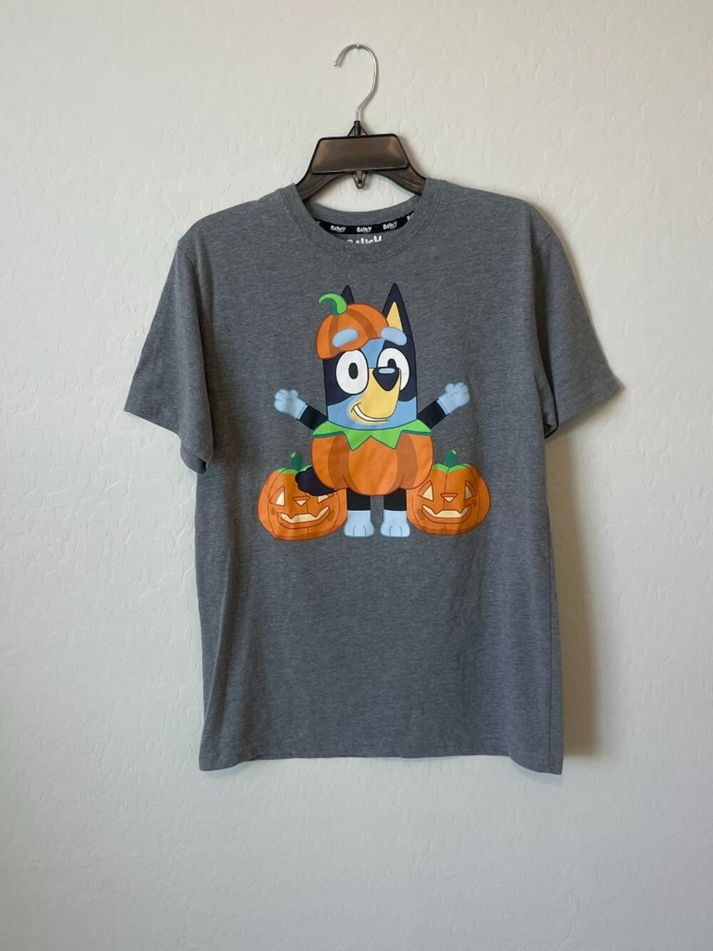 Official Bluey Pumpkin Halloween Graphic T-Shirt - Size S
